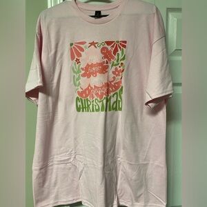 Pink Christmas Graphic T-Shirt